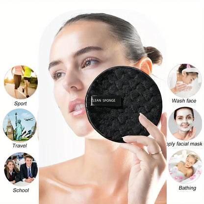 Reusable Face Makeup Remover Cotton Pads Soft Double-Sided Cleansing Rounds