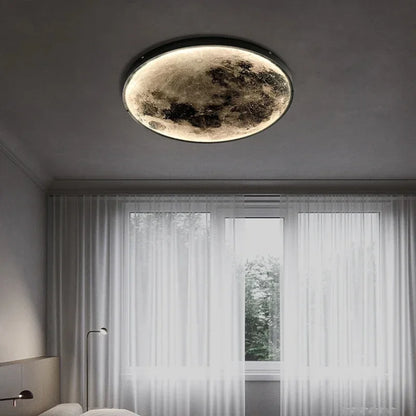 Modern Round Moon Wall Lamp Nordic LED Planet Sconce for Bedroom