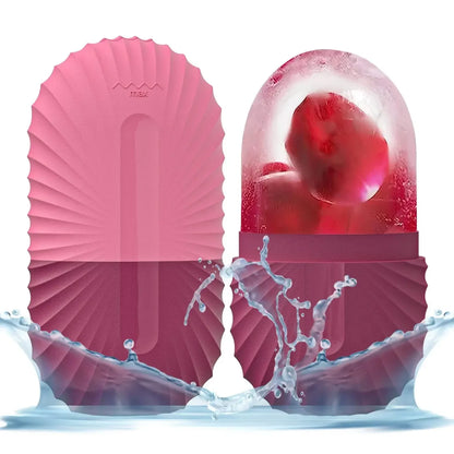 Ice Facial Roller & Ice Globe Face Massager – Lifting, Contouring & Skin Cooling Beauty Tool