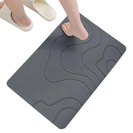 Indoor Diatomite Stone Bath Mat – Quick-Dry Water Absorbing Floor Rug