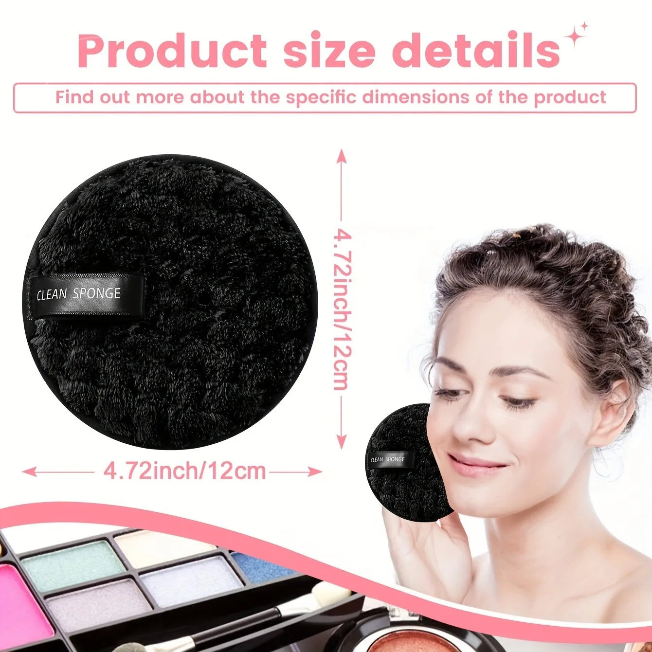 Reusable Face Makeup Remover Cotton Pads Soft Double-Sided Cleansing Rounds