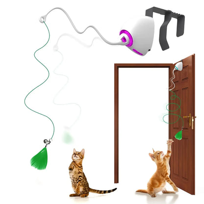 Automatic Electric Cat Rope Toy Interactive Hanging String Teaser for Cats & Kittens