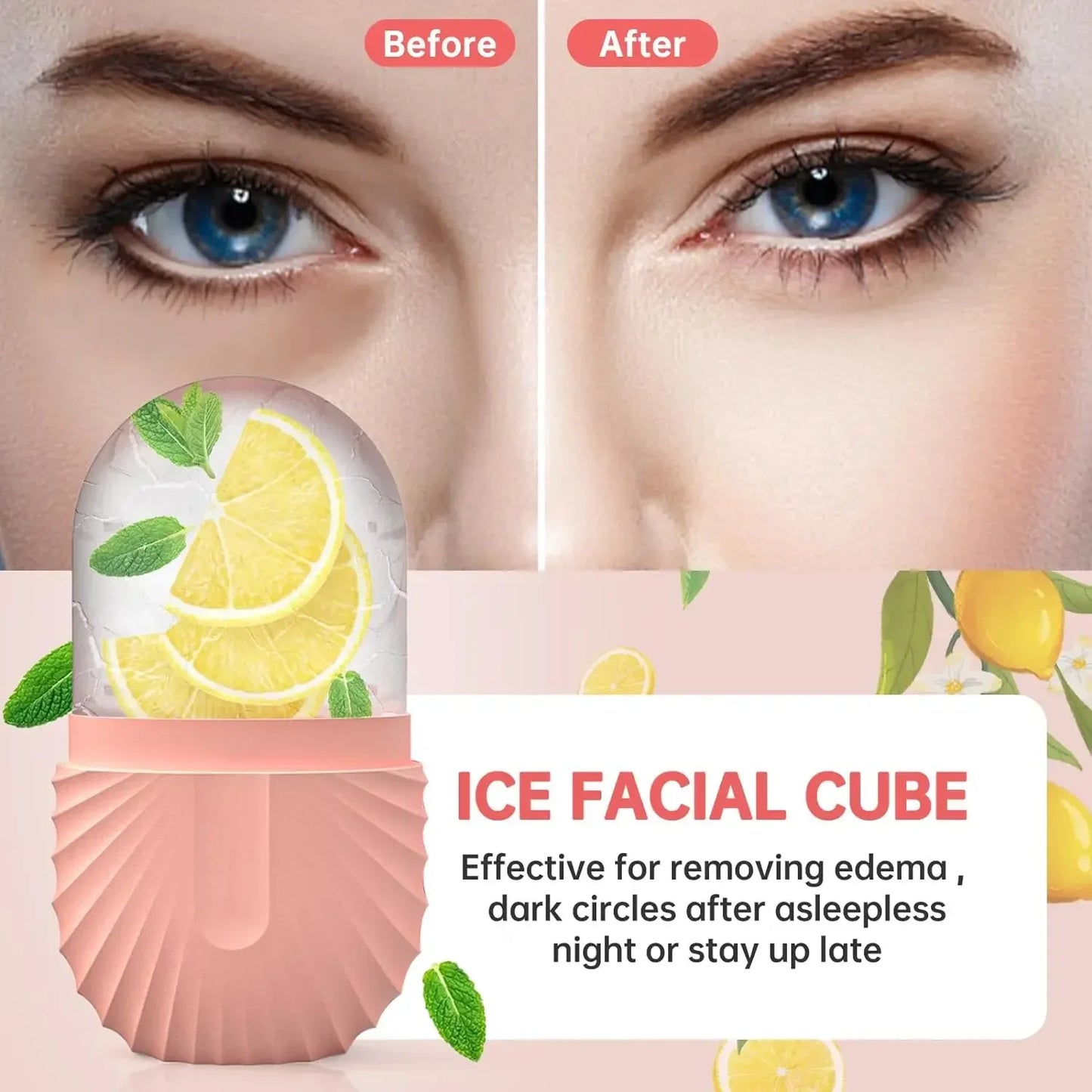 Ice Facial Roller & Ice Globe Face Massager – Lifting, Contouring & Skin Cooling Beauty Tool