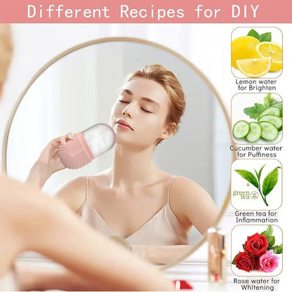 Ice Facial Roller & Ice Globe Face Massager – Lifting, Contouring & Skin Cooling Beauty Tool
