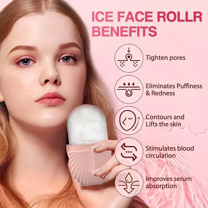 Ice Facial Roller & Ice Globe Face Massager – Lifting, Contouring & Skin Cooling Beauty Tool