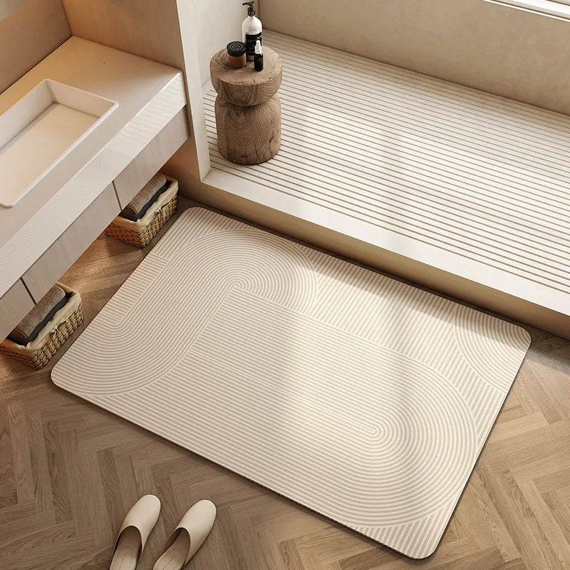 Diatomite bath mat non-slip bathroom floor