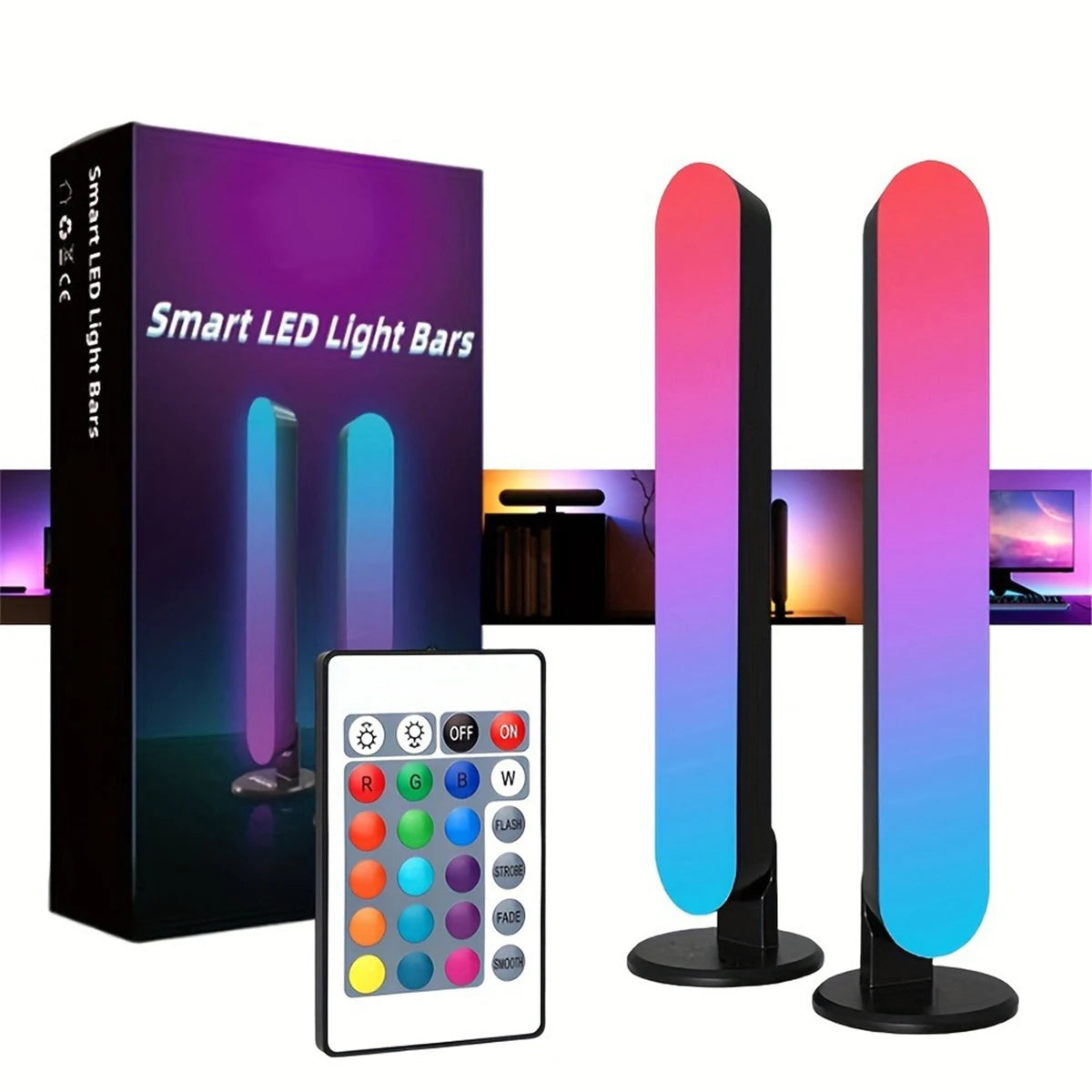Smart LED Strip Lights RGB Remote & Music Sync Light Bar for Room Decor