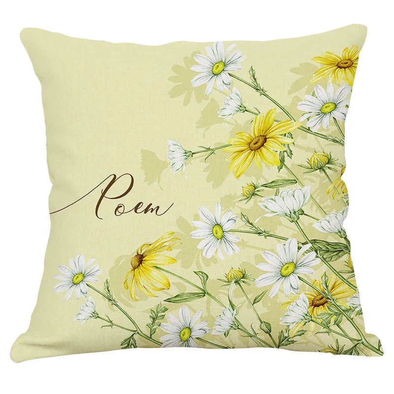 Modern green cushion cover close-up fabric