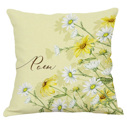 Modern green cushion cover close-up fabric