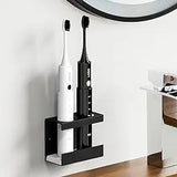 Wall-mounted toothbrush holder for electric toothbrushes