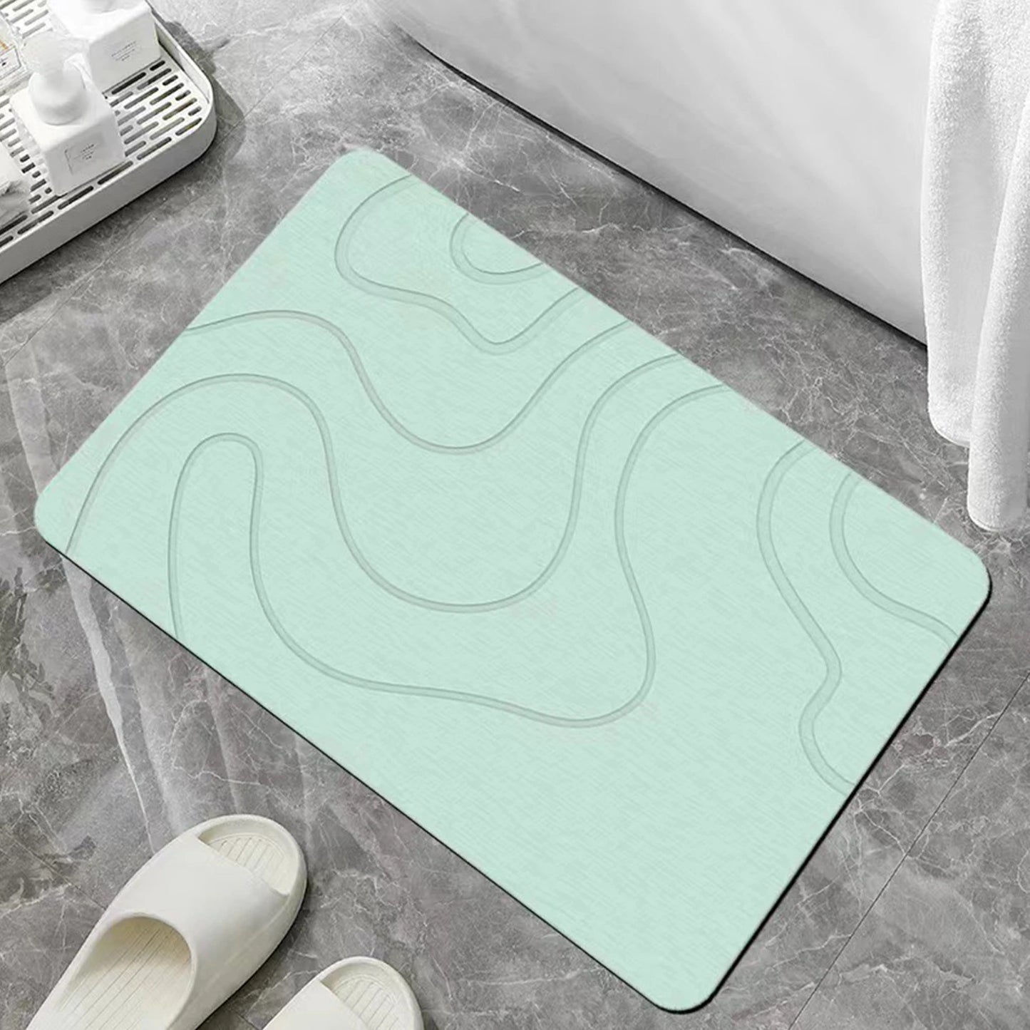 Indoor Diatomite Stone Bath Mat quick-dry water absorbing surface