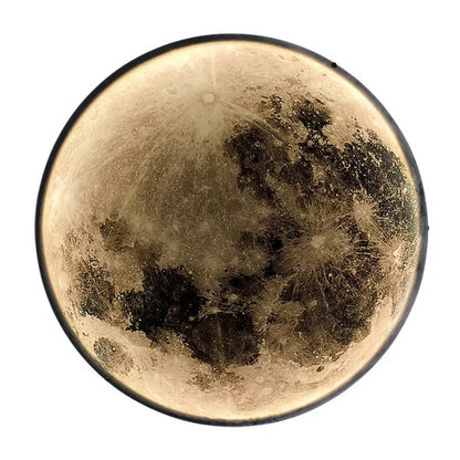 Modern Round Moon Wall Lamp Nordic LED Planet Sconce for Bedroom
