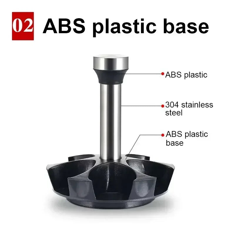 Glass spice jar set with rotating rack