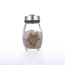 Glass spice jar set with rotating rack