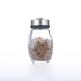Glass spice jar set with rotating rack
