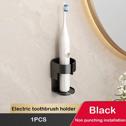 Metal wall-mounted toothbrush holder storage