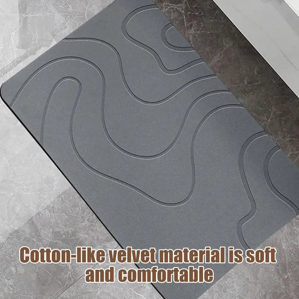 Indoor Diatomite Stone Bath Mat – Quick-Dry Water Absorbing Floor Rug