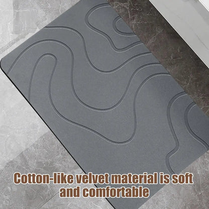 Indoor Diatomite Stone Bath Mat – Quick-Dry Water Absorbing Floor Rug