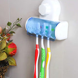 Bathroom accessories set with hooks and suction cup organizer