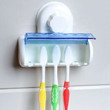 Bathroom accessories set with hooks and suction cup organizer