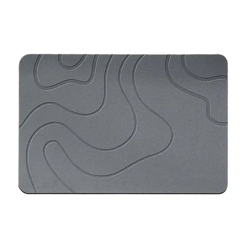 Diatomite bath mat in modern bathroom