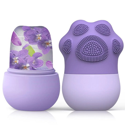 Facial Ice Roller for Skin Care – Silicone Face & Eye Massager for Cooling and Puffiness Relief