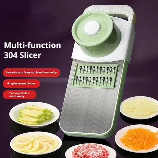 Vegetable chopper slicing vegetables in kitchen