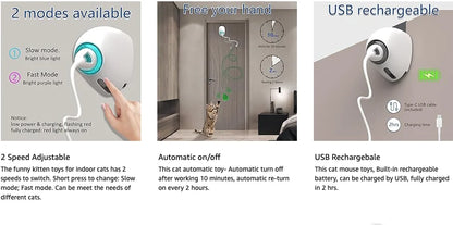 Automatic Electric Cat Rope Toy Interactive Hanging String Teaser for Cats & Kittens