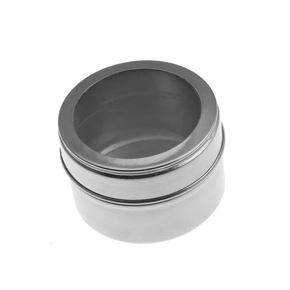 Magnetic spice jar set stainless steel
