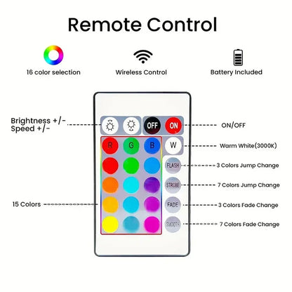Smart LED Strip Lights RGB Remote & Music Sync Light Bar for Room Decor