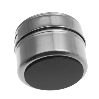 Magnetic spice jar set stainless steel