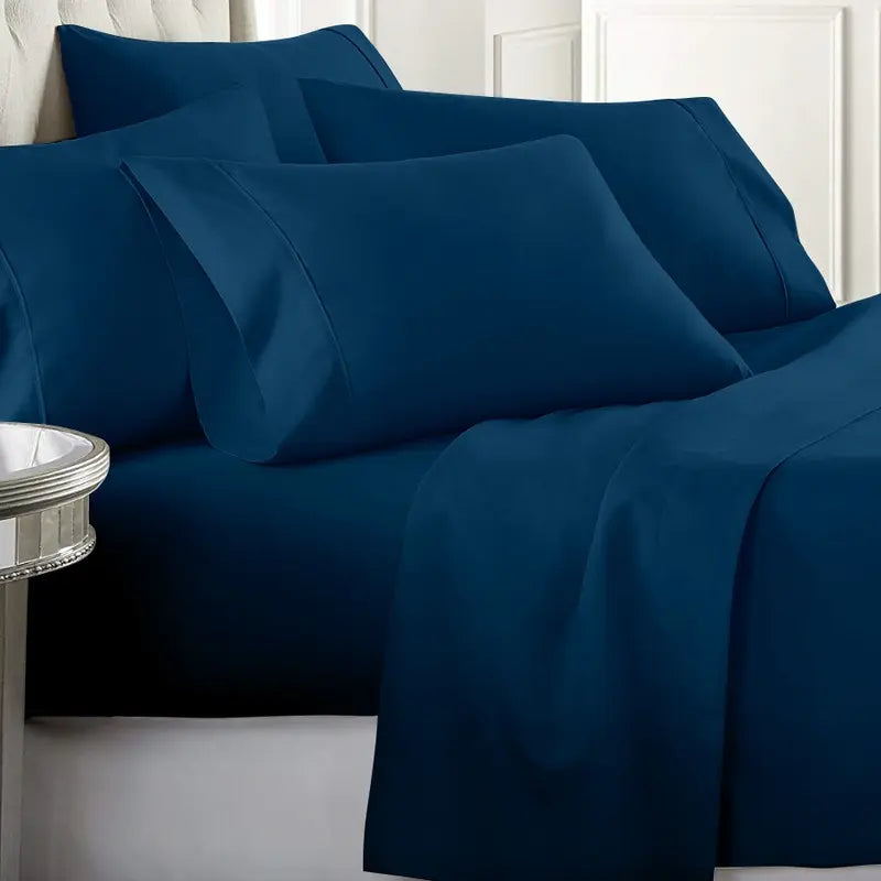 Ultra-Soft 1800 Series Deep Pocket Bed Sheet Set (6-Piece)