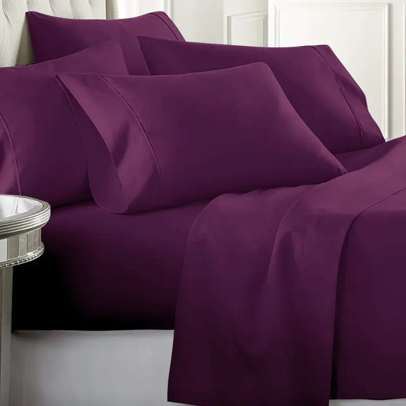 Ultra-Soft 1800 Series Deep Pocket Bed Sheet Set (6-Piece)