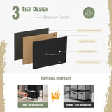 Sweetcrispy Home Furniture Dresser for Bedroom, Storage Drawers, Skinny Fabric Storage Tower with 4 Drawers, Tower Organizer Unit, Chest of Drawers with Wooden Top for Closet, Nursery, Laundry, Living Room, Hallway, Entryway