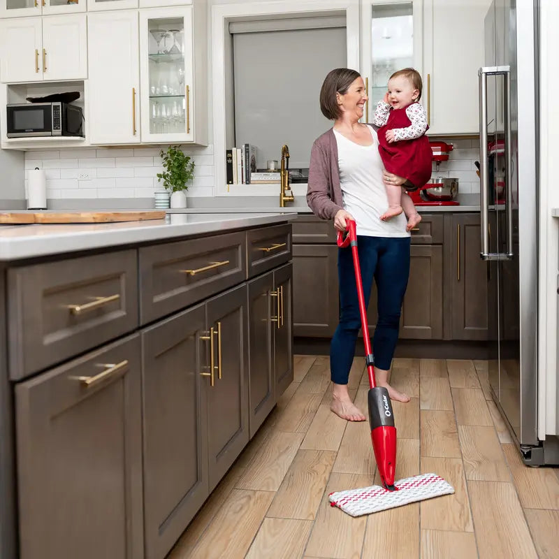 O-Cedar Promist MAX Spray Mop with 2 Extra Replacement Pads | Quick Cleaning Tool | Machine Washable | Reusable | Absorbent Microfiber Mop Heads | Floor Cleaning