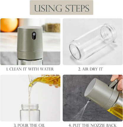 KITEXPERT Olive Oil Sprayer for Cooking - Versatile Olive Oil Spray Bottle for Cooking - 250Ml/8.3Oz Oil Spritzer for Air Fryer, Salad, Grilling, Roasting, Baking Essentials