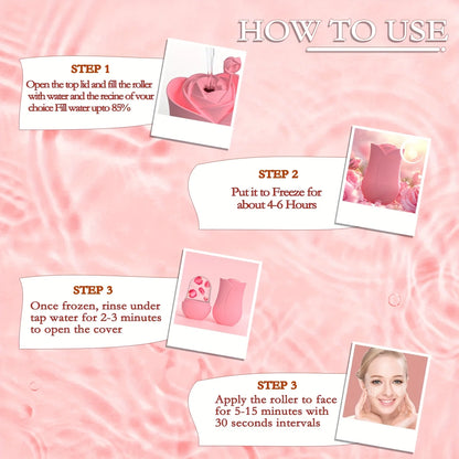 Ice Roller for Face & Eyes Reusable Silicone Ice Mold for Cooling, Firming & Skin Care
